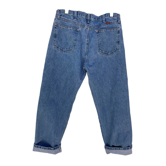 Rustler Men's Blue Jeans High Rise Straight Leg Denim 90s 36x30 - Picture 2 of 8